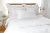 Pom Pom at Home Blake Big Pillow - White/Ocean Pillow & Decor pom-pom-O-0180-WO-20 00819878022768