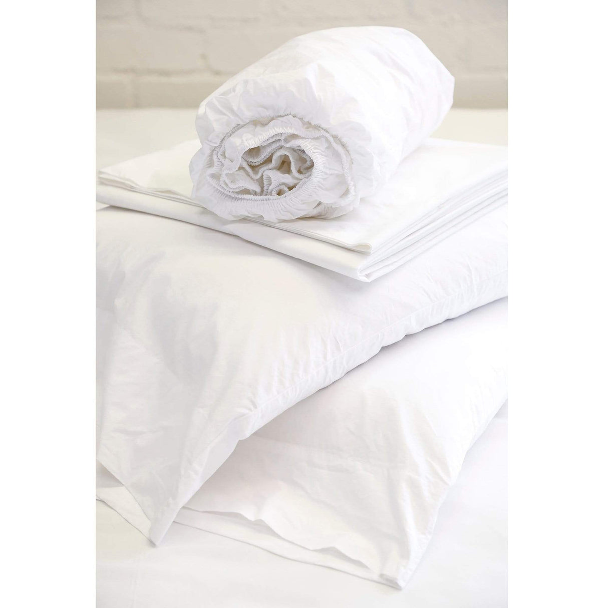 Pom Pom at Home Cotton Percale Sheet Set - White Bedding and Bath