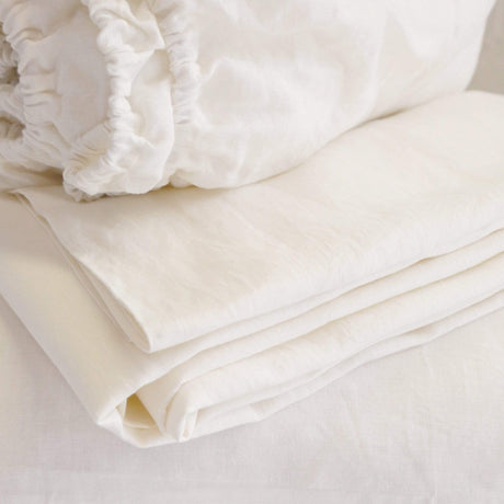 Pom Pom at Home Linen Sheet Set - Cream Bedding and Bath