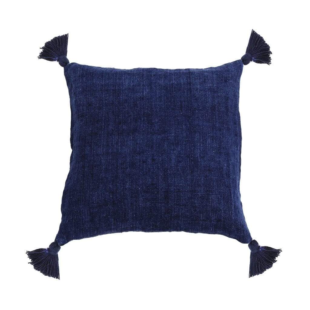 Blue tassel pillow online