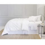 Pom Pom at Home Parker Cotton Sateen Duvet Cover Set - White Bedding and Bath