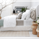 Pom Pom at Home Parker Linen Duvet Set - White Bedding and Bath