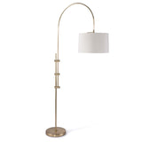 Regina Andrew Arc Floor Lamp with Fabric Shade - Natural Brass Lighting regina-andrew-14-1004NB 00844717027697