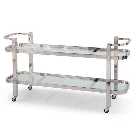 Regina Andrew Carter Bar Cart - Polished Stainless Steel - 1