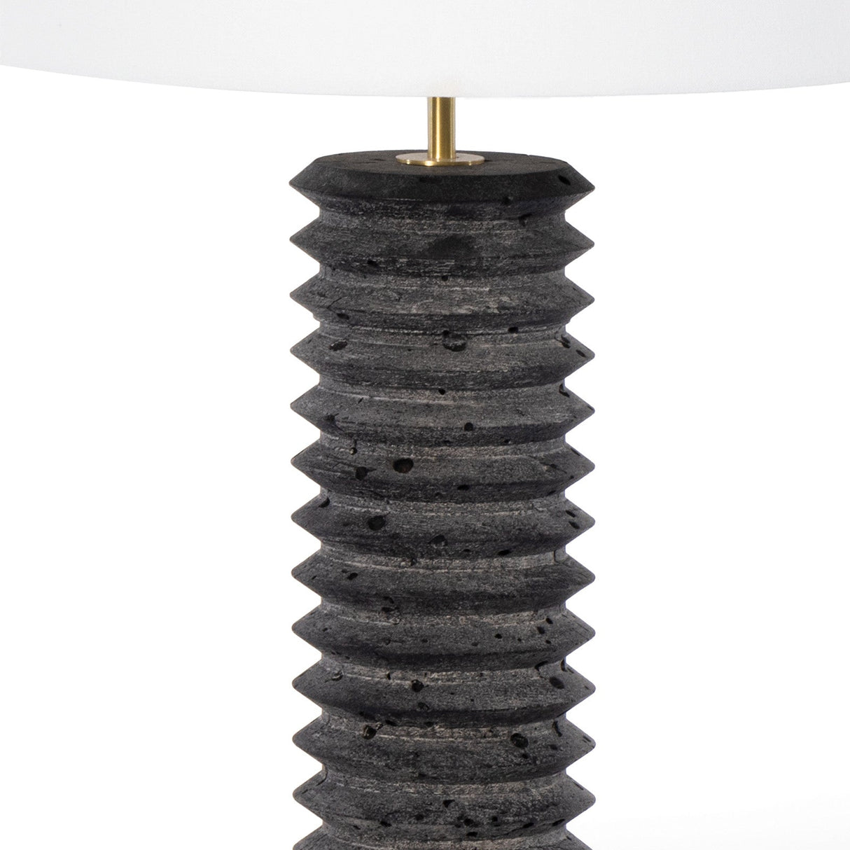 Regina Andrew Noir Column Travertine Lamp Lighting