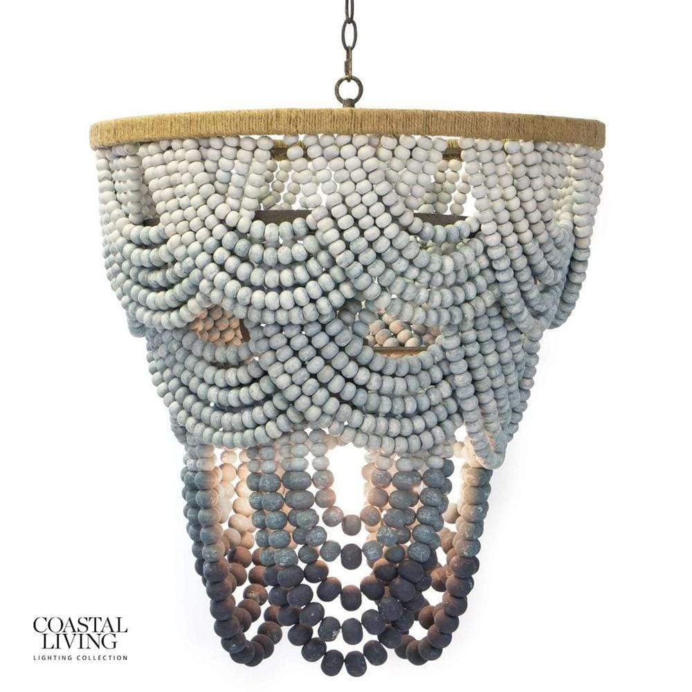 Ombre Wood Bead Chandelier Meadow Blu