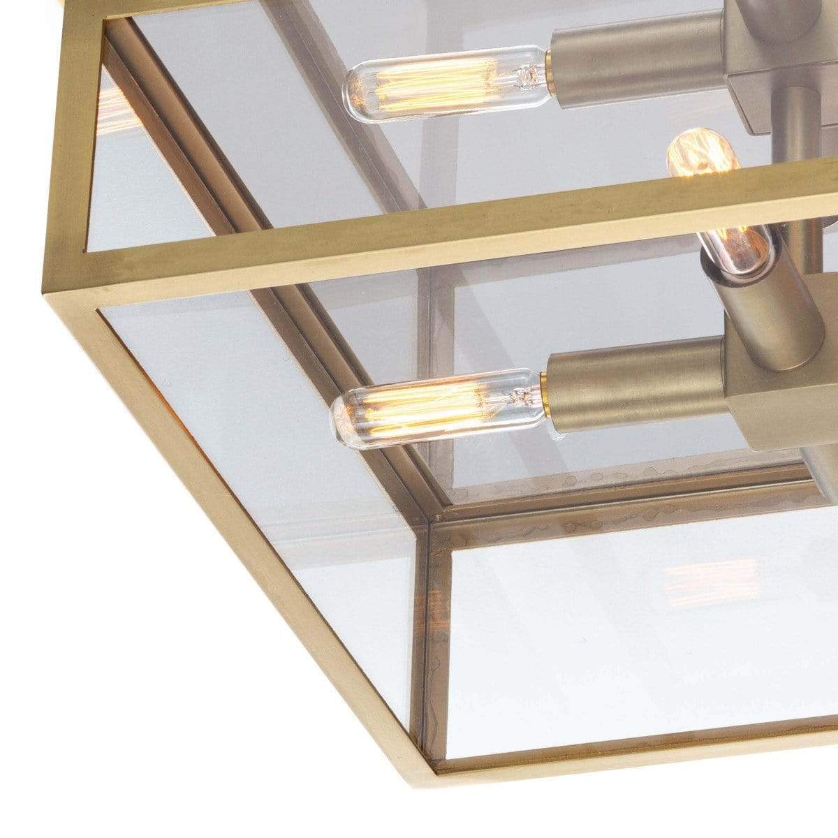 Regina Andrew Ritz Flush Mount - Natural Brass POS Lighting