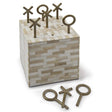 Regina Andrew Tic Tac Toe-White Bone Block Decor regina-andrew-20-1098 844717022425