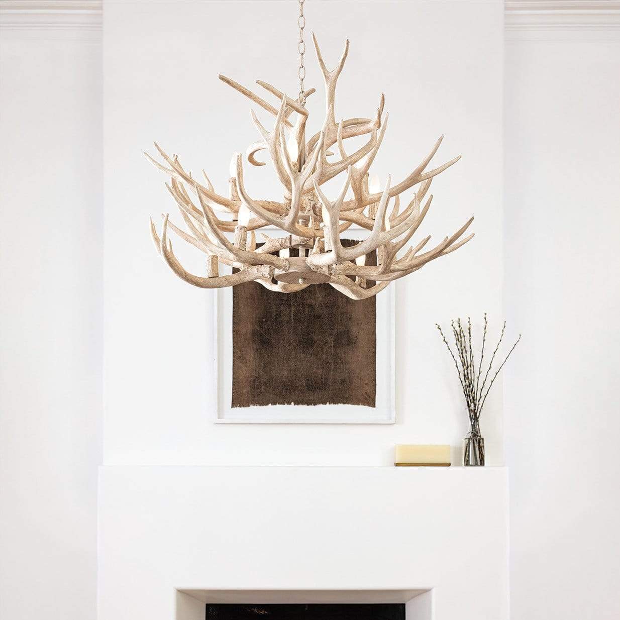 Regina Andrew Waylon Antler Chandelier Meadow Blu