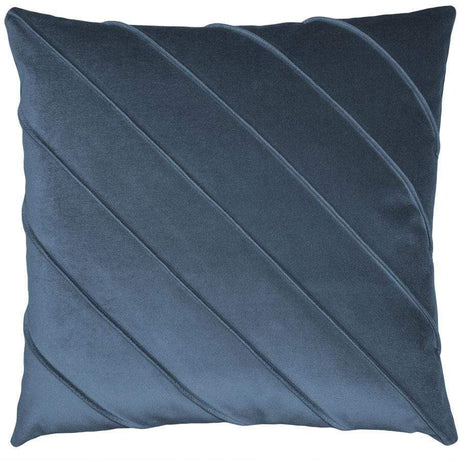 Square Feathers Briar Velvet Pillow - Grey Cloud Pillows