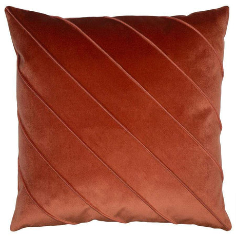 Square Feathers Briar Velvet Pillow - Metal Pillows