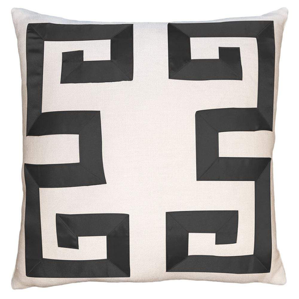 Square Feathers Home Empire Birch Navy Ribbon Pillow Decor square-feathers-empire-birch-Black-22-22