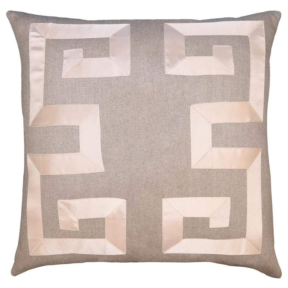 Square Feathers Home Empire Birch Navy Ribbon Pillow Decor square-feathers-empire-linen-champagne-22-22