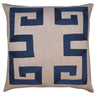 Square Feathers Home Empire Birch Navy Ribbon Pillow Decor square-feathers-empire-linen-navy-22-22