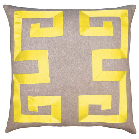 Square Feathers Home Empire Birch Navy Ribbon Pillow Decor square-feathers-empire-linen-yellow-22-22