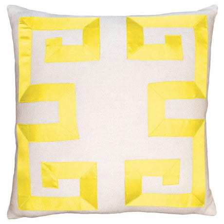 Square Feathers Home Empire Linen Black Ribbon Pillow Decor square-feathers-empire-birch-yellow-22-22