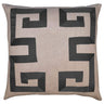 Square Feathers Home Empire Linen Brown Ribbon Pillow Decor square-feathers-empire-linen-black-22-22