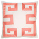 Square Feathers Home Empire Linen Coral Ribbon Pillow Decor square-feathers-empire-birch-coral-22-22