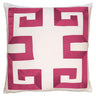 Square Feathers Home Empire Linen Coral Ribbon Pillow Decor square-feathers-empire-birch-fuchsia-22-22