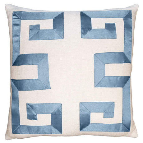 Square Feathers Home Empire Linen Coral Ribbon Pillow Decor square-feathers-empire-birch-slate-blue-22-22