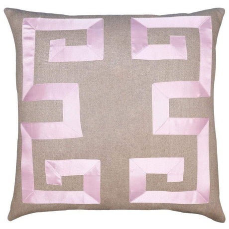 Square Feathers Home Empire Linen Coral Ribbon Pillow Decor square-feathers-empire-linen-lavender-22-22