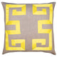 Square Feathers Home Empire Linen Coral Ribbon Pillow Decor square-feathers-empire-linen-yellow-22-22