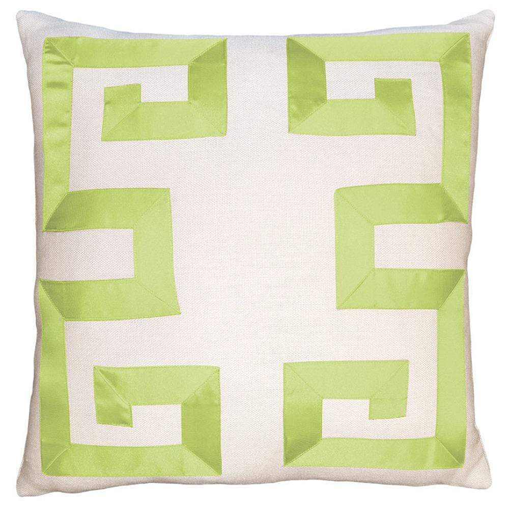 Square Feathers Home Empire Linen Ivory Ribbon Pillow Decor
