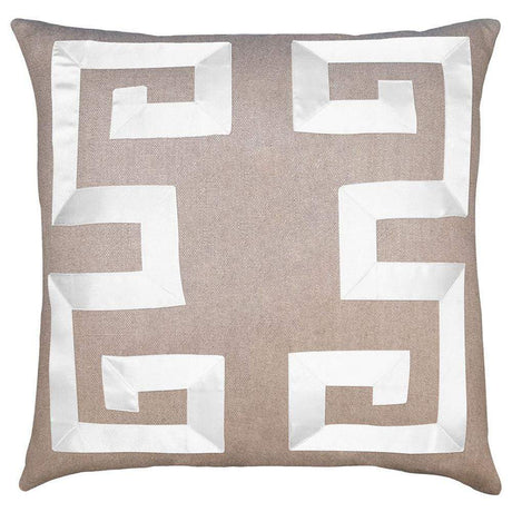 Square Feathers Home Empire Linen Navy Ribbon Pillow Decor square-feathers-empire-linen-white-22-22