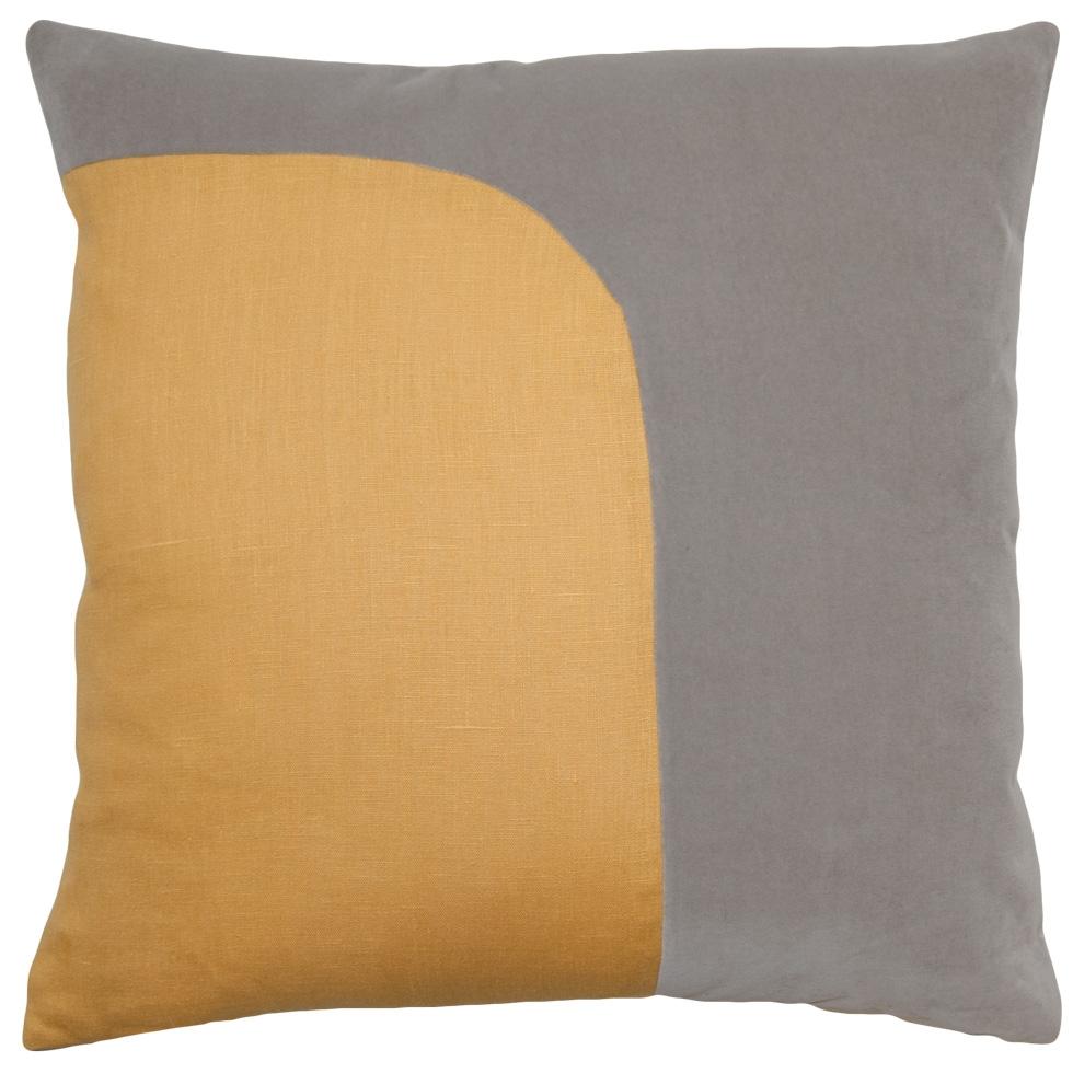 Square Feathers Home Felix Indigo Gold Pillow Pillow & Decor