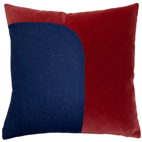 Square Feathers Home Felix Red Navy Pillow Pillow & Decor