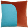 Square Feathers Home Felix Shrimp Turquoise Pillow Pillow & Decor