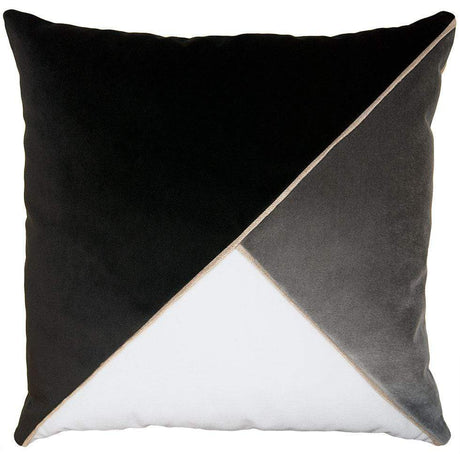 Square Feathers Home Harlow Pillow - Indigo Pillow & Decor square-feathers-harlow-black-22x22