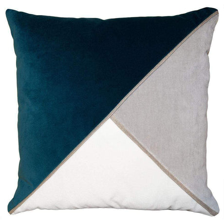 Square Feathers Home Harlow Pillow - Rose Pillow & Decor square-feathers-harlow-cyan-22x22