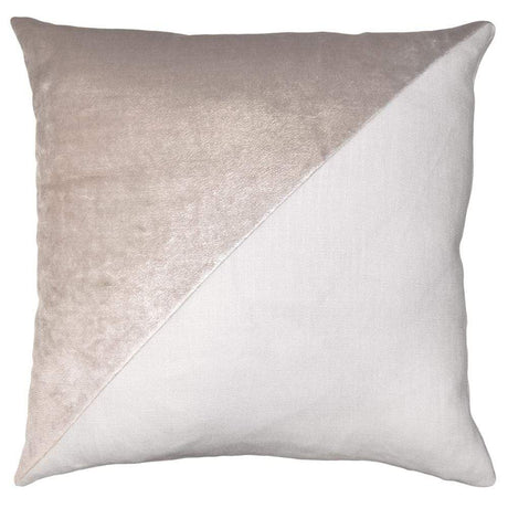 Square Feathers Home Lux Silver & Slubby Linen Bone Pillow Pillow & Decor