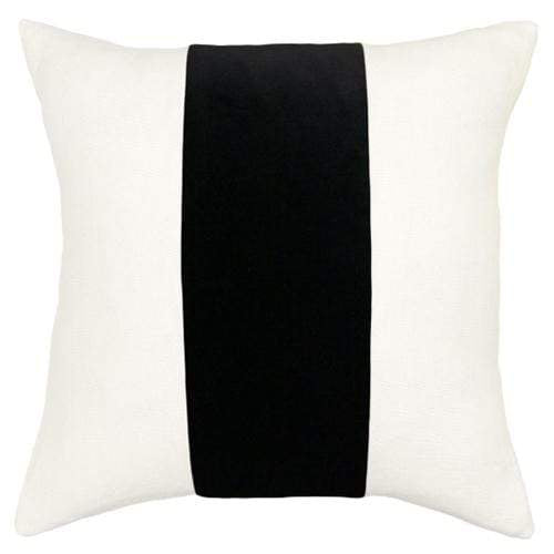 Square Feathers Home Ming Birch Black Velvet Band Pillow Decor