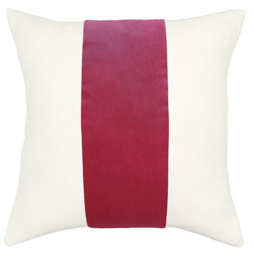 Square Feathers Home Ming Birch Sangria Velvet Band Pillow Decor