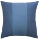Square Feathers Home Savvy Hue Chambray Denim Band Pillow Pillow & Decor