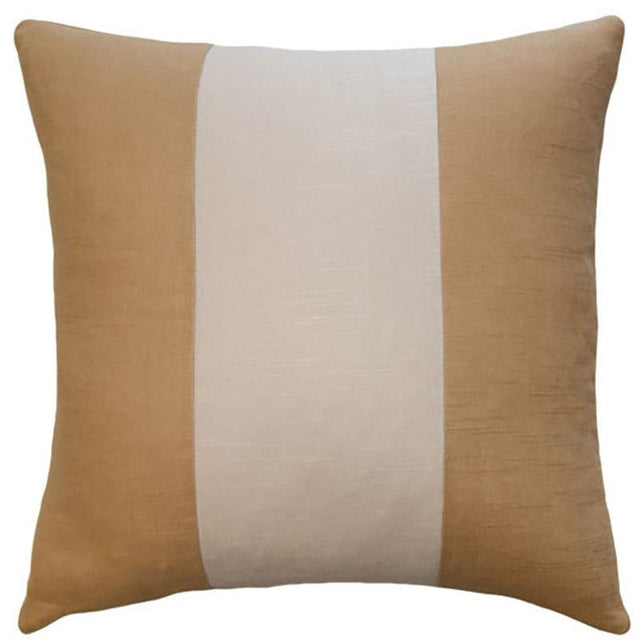Square Feathers Home Savvy Hue Gold Linen Band Pillow Pillow & Decor