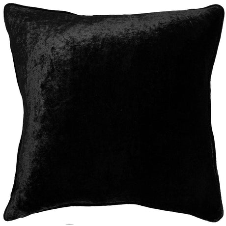 Square Feathers Home Vintage Velvet Pillow - Black Decor