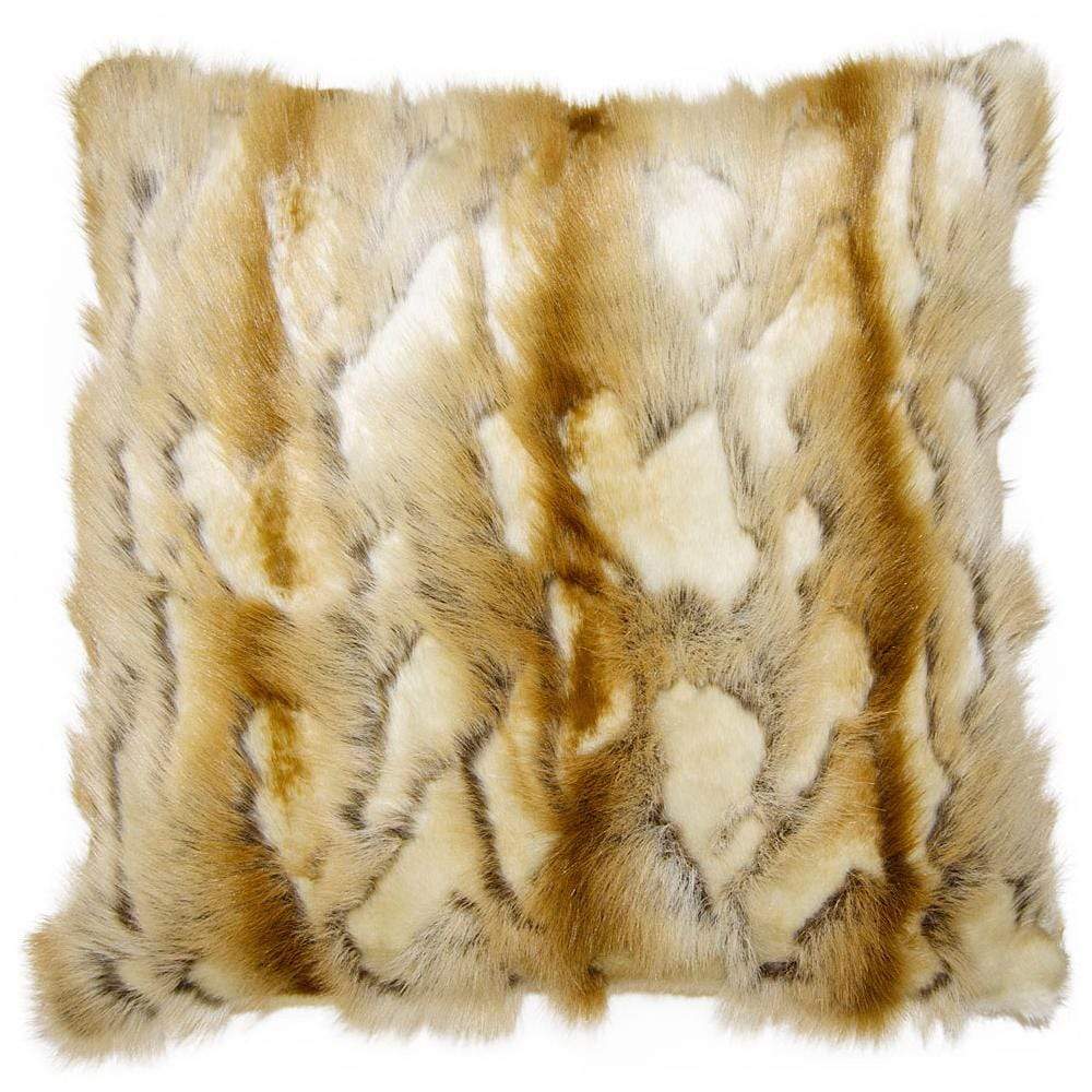 Gold hotsell fur pillow