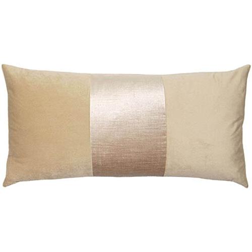 Square Feathers Platinum Ivory Band Pillow Pillow & Decor