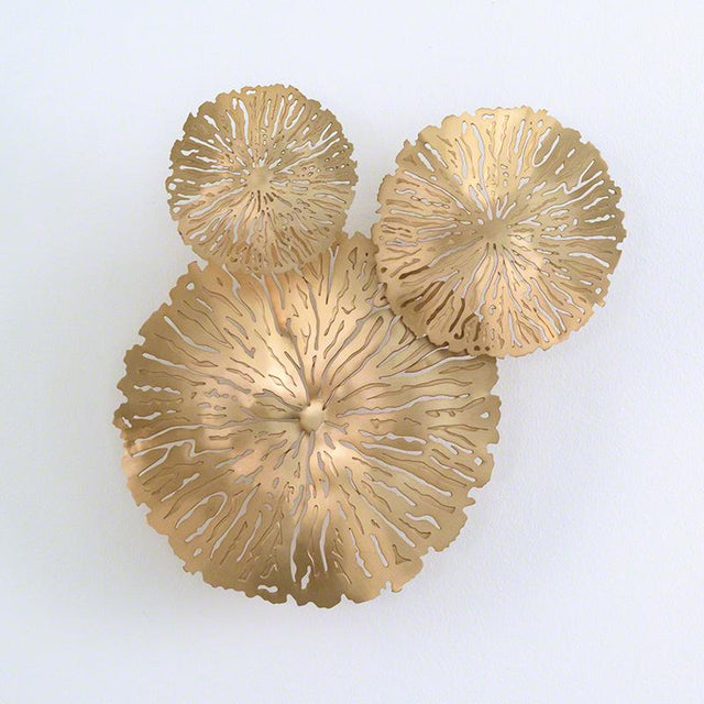 Studio A Lily Pad Clusters (Set of 3) - Brass Wall Studio-A-7.90565 00847350023910