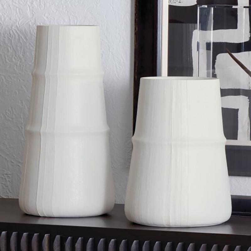Studio A Linen Vase - Soft White Decor