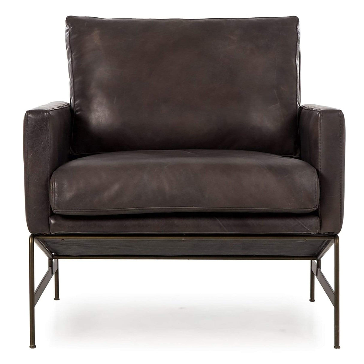 Thomas Bina Vanessa Chair - Destroyed Black Leather Furniture thomas-bina-0702146