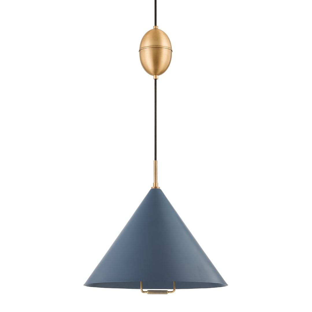 Blue and gold pendant light sales