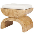 Worlds Away Biggs Stool - Burl Wood Decor Worlds-Away-BIGGS BW 00607629001427