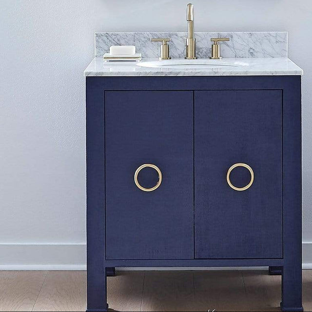 Worlds Away Blanche Bath Vanity - Navy Bedding and Bath