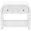Worlds Away Esther Nightstand - White Lacquer Furniture worlds-away-ESTHER WH