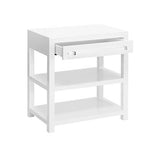 Worlds Away Garbo Side Table - White Furniture worlds-away-GARBO-WHN 00607629017985