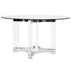Worlds Away Hendrix Dining Table - Nickel Furniture